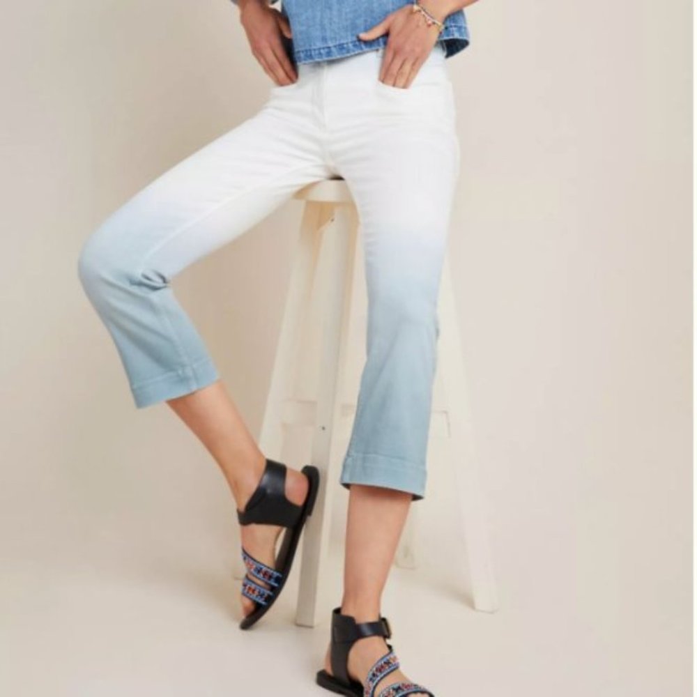 Anthropologie Ultra High-Rise Dip-Dyed Slim Jeans - Picture 5 of 8